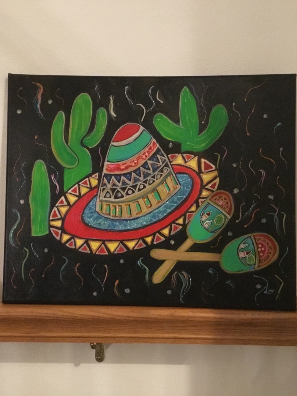 New, La Fiesta 16 X 20 inches acrylic on Canvas
